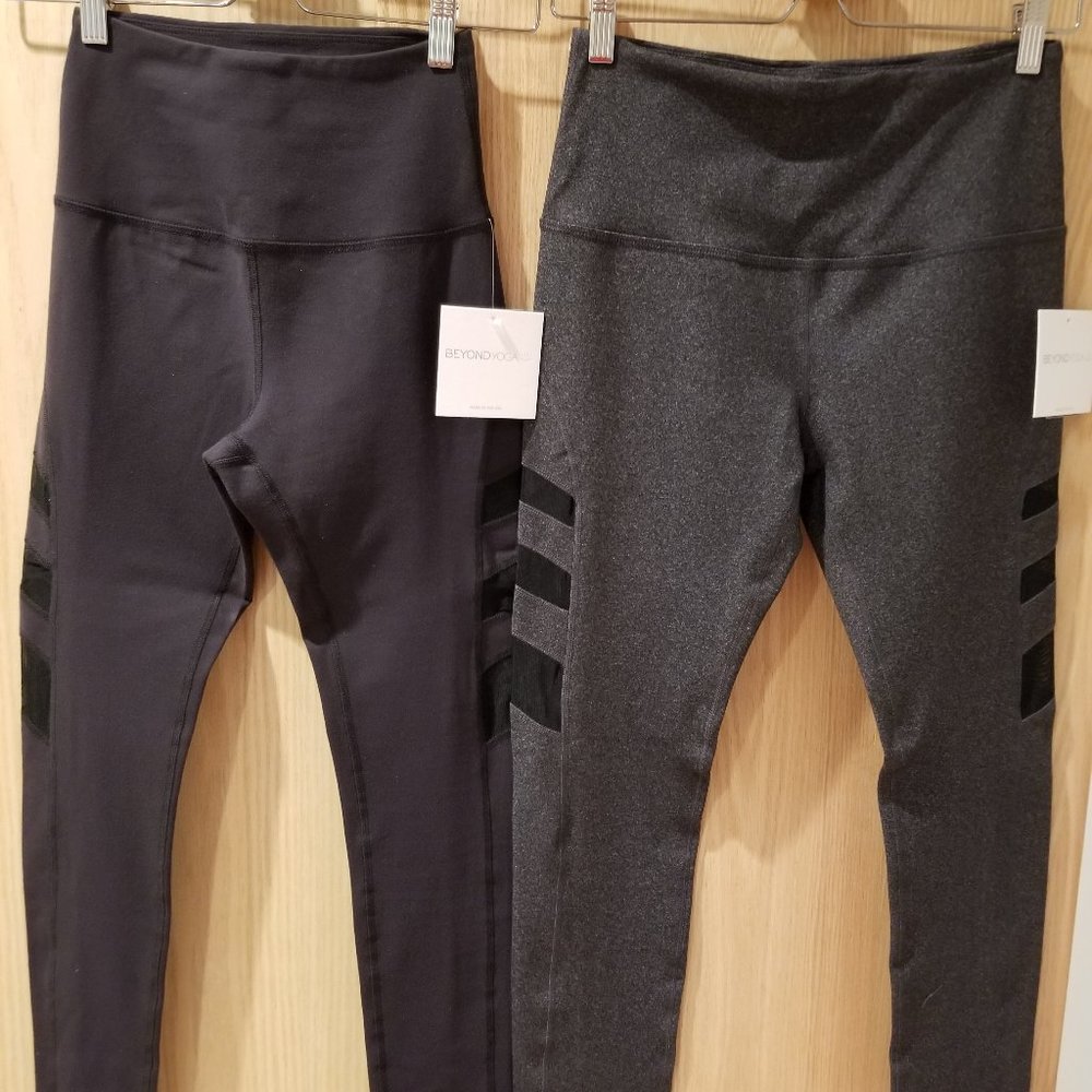 Triple mesh high-waist leggings